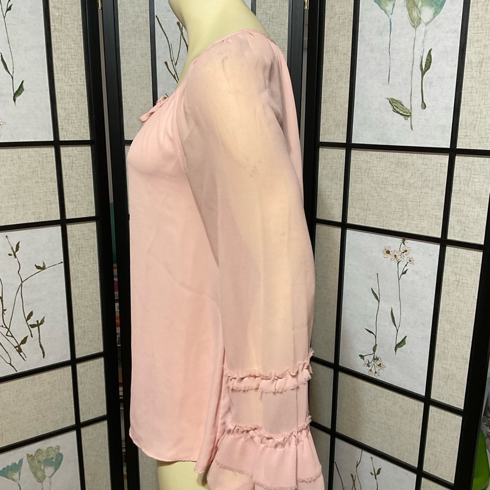 MARLED Pink Sheer Top - Picture 4 of 5